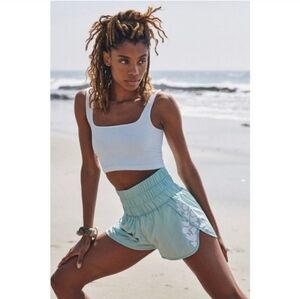NWOT Free People, FP Movement The Way Home Shorts, Aqua, Sz M